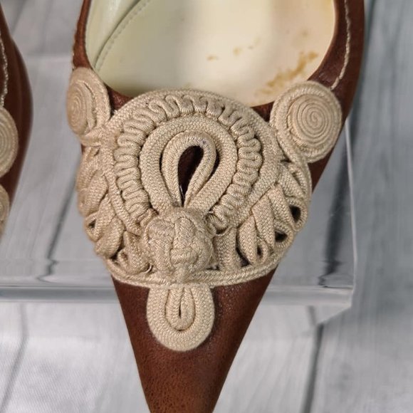 Prada Vintage Crochet Slingback Heels SEE PICS - Picture 4 of 9